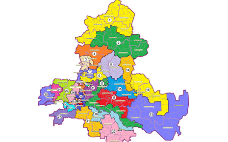 Новая схема одномандатных избирательных округов по выборам депутатов донского парламента